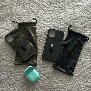 Two loopy iPhone 12 pro phone cases & airpod case